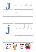 アルファベット練習「J」