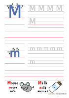 アルファベット練習「M」