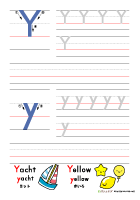 アルファベット練習「Y」