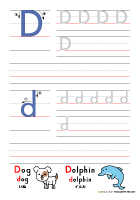 アルファベット練習「D」