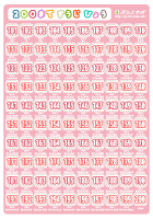 200まで数字表（ピンク）