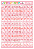 400まで数字表（ピンク）