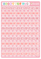 600まで数字表（ピンク）