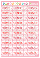 700まで数字表（ピンク）