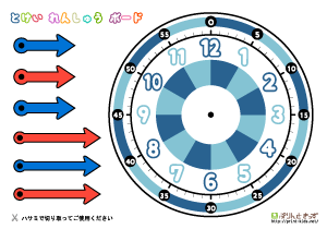 時計練習ボード（標準針ブルー）