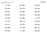 掛け算の計算 - 1～9の段（ランダム）8