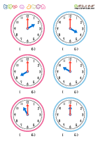時計の読み方 - シンプル2（答え無し）